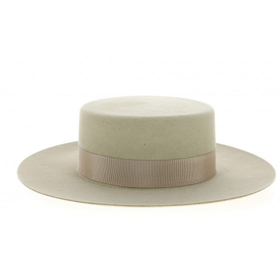 Santiago Hat - Vanilla Wool Felt Cordobes - Traclet