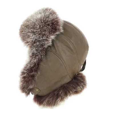 Chapka / Toque Verona Cuir & Renard Marron - Traclet Reference : 9873 | Chapellerie Traclet