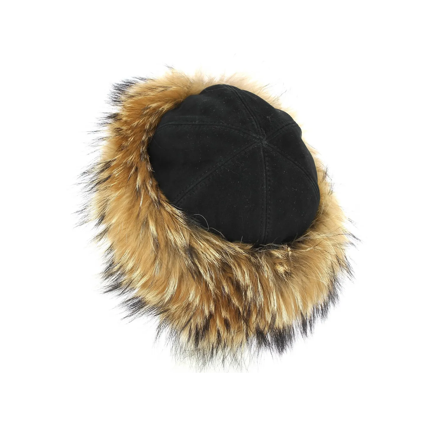 Toque Femme Fourrure & Cuir Noire- Traclet  Reference : 2465 | Chapellerie Traclet