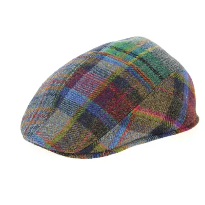 Brightsplit Patchwork Wool Domed Cap - Crambes Reference: 5703 | Chapellerie Traclet