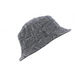 Reversible Wool Bucket Hat Anthracite & Black - Crambes