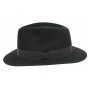 Brisbane Black Shaved Fur Felt Fedora Hat - Crambes