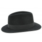 Brisbane Black Shaved Fur Felt Fedora Hat - Crambes