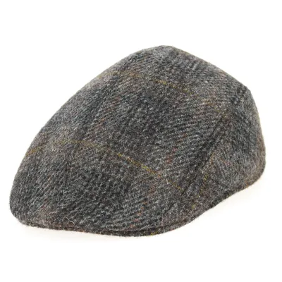Casquette Bombée Brighton Harris Tweed Laine Marron- Crambes Reference : 2315 | Chapellerie Traclet