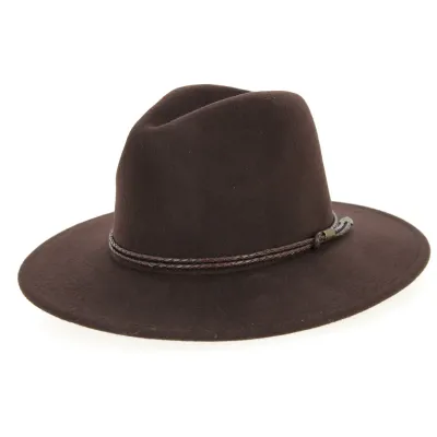 Traveller Hat Bochum Wool Felt Brown - Traclet Reference: 2525 | Traclet Hat Shop