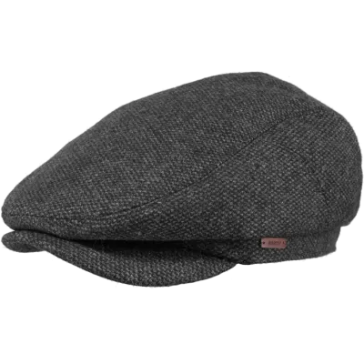 Casquette Plate Oslo Laine Gris & Noir- Barts Reference : 6359 | Chapellerie Traclet