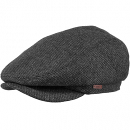 Oslo Flat Cap Wool Grey & Black - Barts