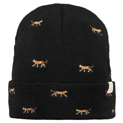 Bonnet Court Vinson Broderie Tigre Noir- Barts Reference : 9875 | Chapellerie Traclet