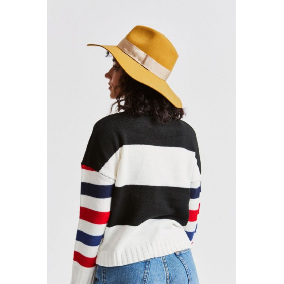 Piper Wide-Brim Wool Felt Hat Maize - Brixton