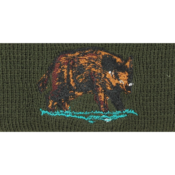 Hunting Beanie with Wild Boar Embroidery - Traclet