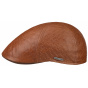 Brown Leather Embossed Texas Duck Bill Cap - Stetson