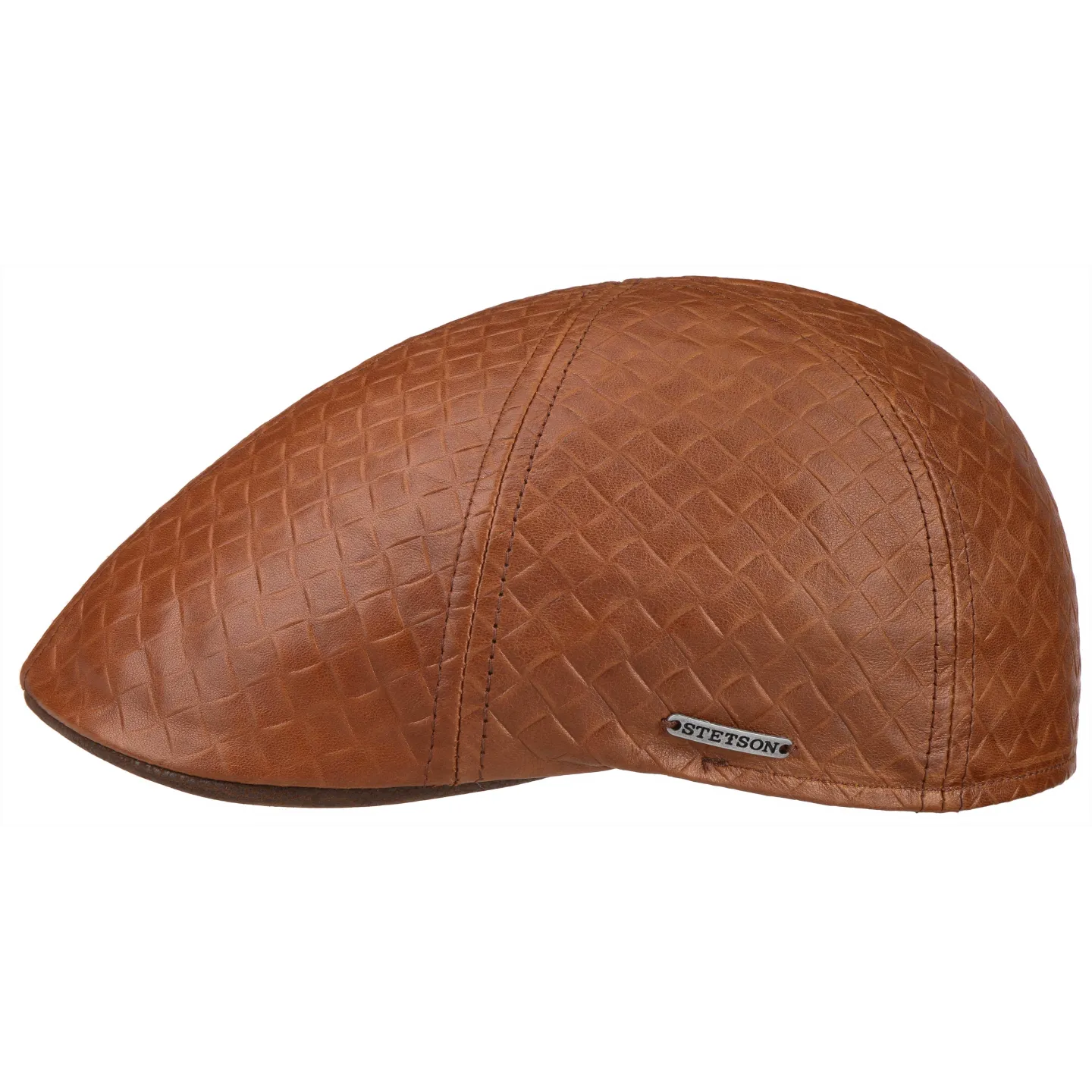 Casquette Bec de Canard Texas Embossed Cuir Marron - Stetson Reference : 6672 | Chapellerie Traclet