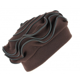 Women's Polar Fleece Hat Najac Brown - Traclet