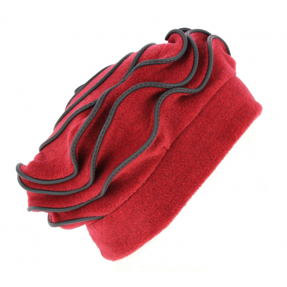 Women's Red Najac Polar Fleece Beanie - Traclet Women's Red Najac Polar Fleece Beanie - Traclet