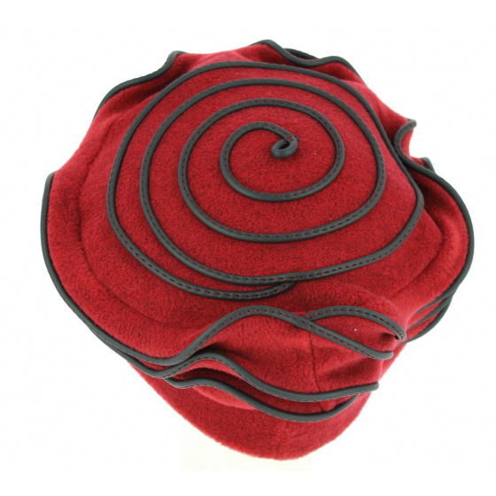 Women's Red Najac Polar Fleece Beanie - Traclet Women's Red Najac Polar Fleece Beanie - Traclet