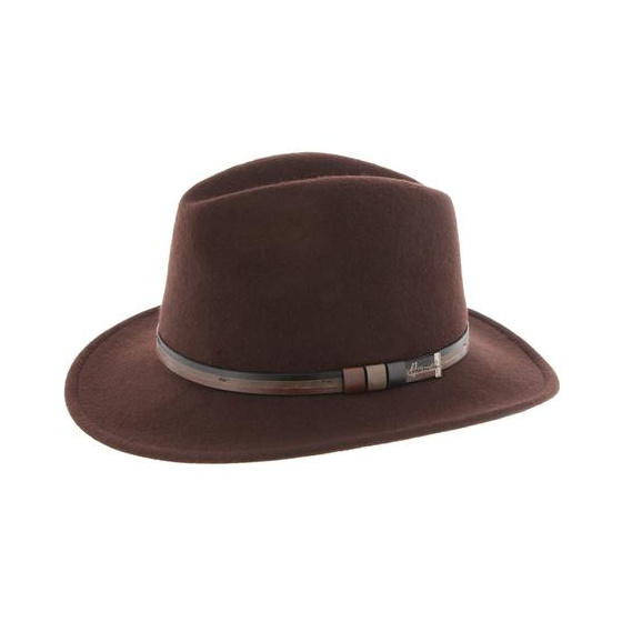 Mac Carthy Wool Felt Brown Traveller Hat - Traclet