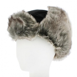 Buck Children's Chapka Waterproof Faux Fur Black- Herman