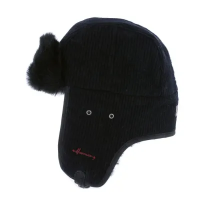 Chapka Buck Velours Fausse Fourrure Noire- Herman  Reference : 9899 | Chapellerie Traclet