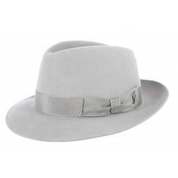 Fedora Bogarte Light Grey Hat- Flechet