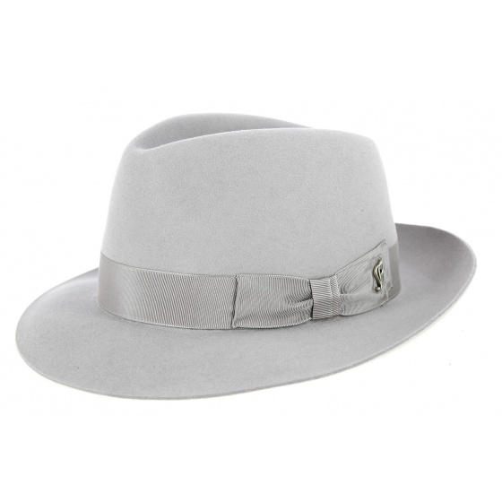 Fedora Bogarte Light Grey Hat- Flechet