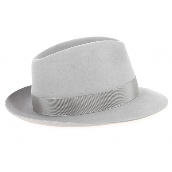 Chapeau Fedora Bogarte Gris Clair - Flechet Chapeau Fedora Bogarte Gris Clair - Flechet