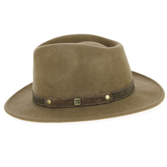 Chapeau Traveller Nalzen Feutre Laine Beige- Traclet Chapeau Traveller Nalzen Feutre Laine Beige- Traclet