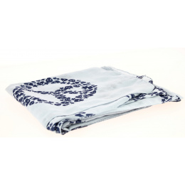 Foulard Peace and Skull Bleu