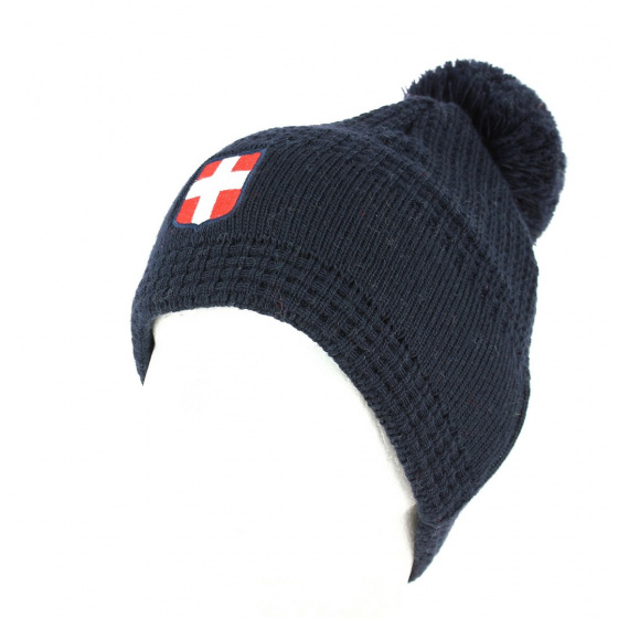 Bonnet à Pompon Savoie Marine - Le Drapo