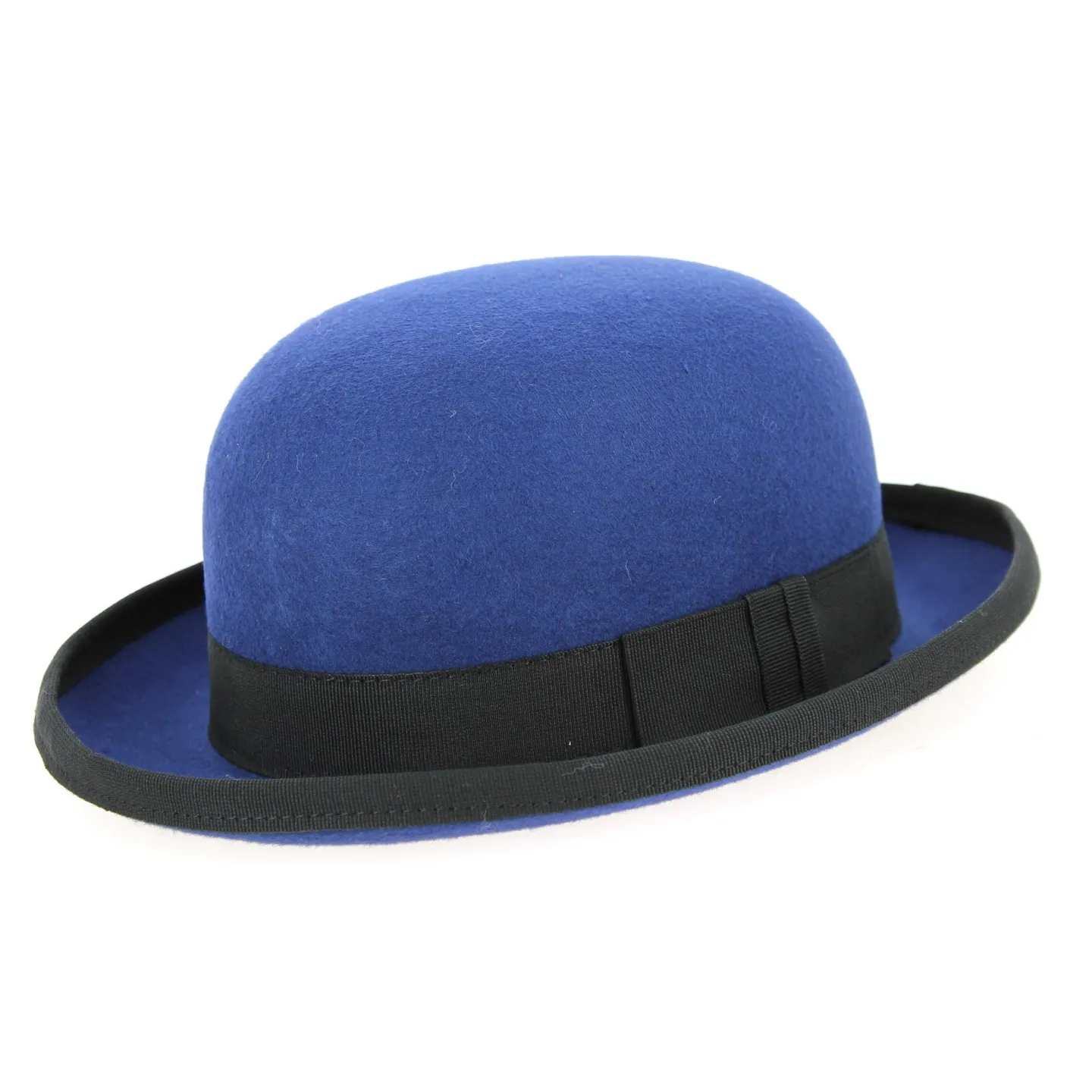 Chapeau Melon Steed Feutre Laine Bleu - Traclet Reference : 6730 | Chapellerie Traclet