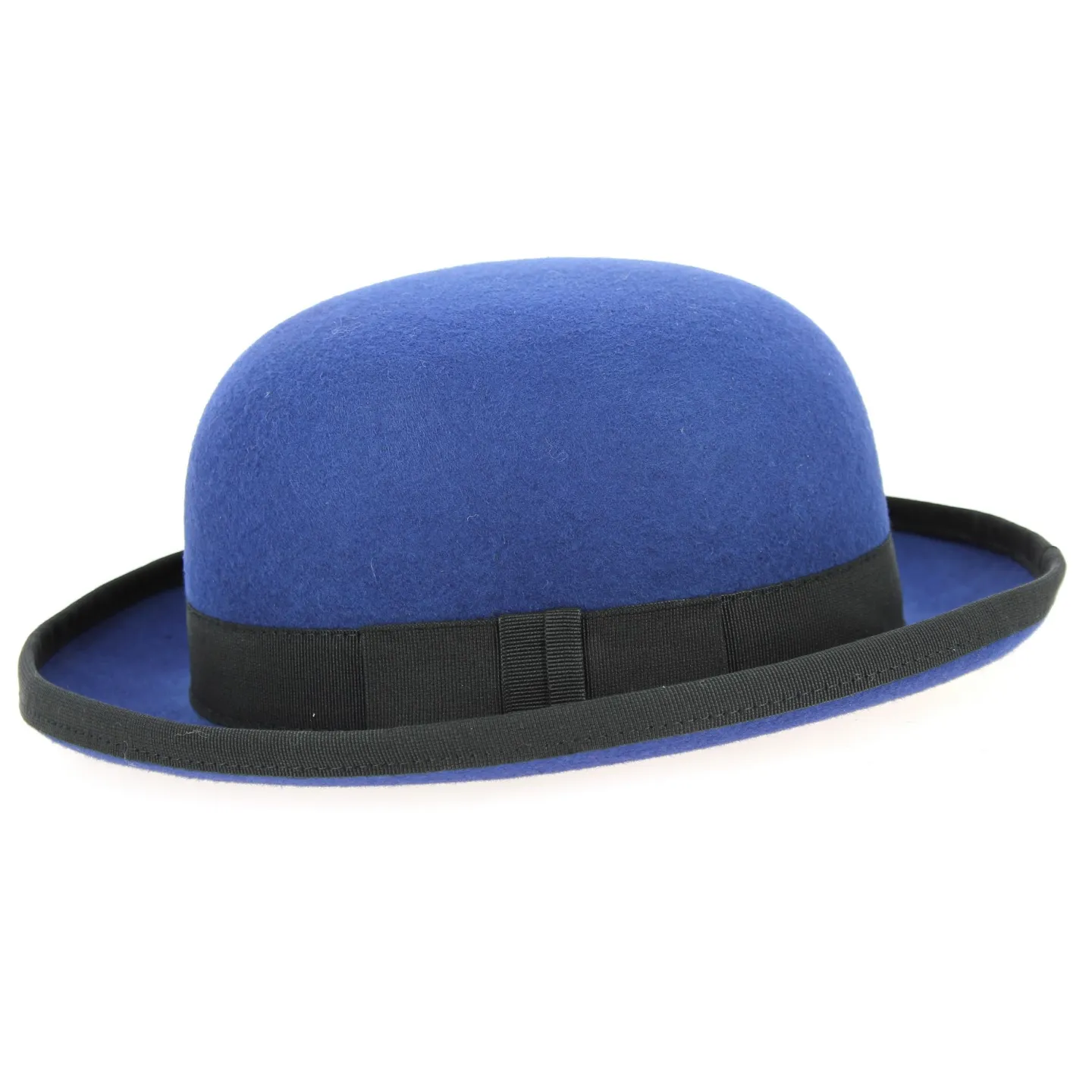 Chapeau Melon Steed Feutre Laine Bleu - Traclet Reference : 6730 | Chapellerie Traclet