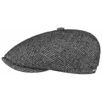 Casquette Brooklin Glencheck Noir & Blanc - Stetson Reference : 9914 | Chapellerie Traclet