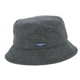 Winter Bucket Hat Gri Toudou Anthracite - Le Chapoté