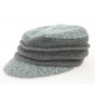 Gray Wool Ebony Newsboy Cap - Traclet