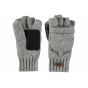 Haakon Grey Wool Gloves/Mittens for Children - Barts