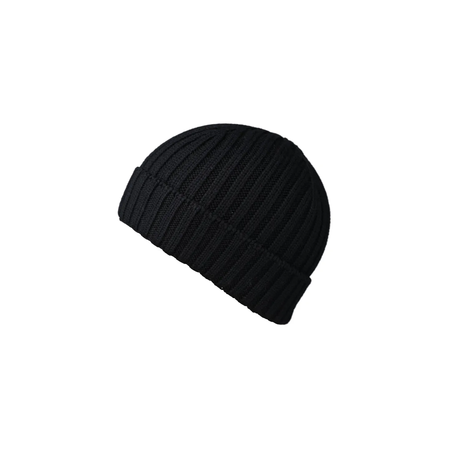 Bonnet Court Nasino Tricot Laine Noir- Traclet Reference : 9940 | Chapellerie Traclet