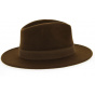 Fedora Brown Wool Felt Hat- Traclet