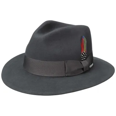 Traveller Vernard Anthracite Wool & Cashmere Hat - Stetson Reference: 1910 | Traclet Hat Shop