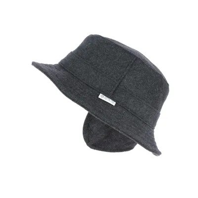 Outlast Ear Flap Bucket Hat Anthracite - Hatland