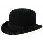 Black Wool Felt Bowler Hat - Traclet