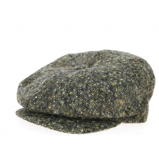 Khaki Wool Tweed Irish Cap - City Sport
