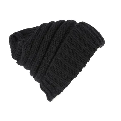 Black Wool Beanie with Cuff - Traclet Reference: 9955 | Traclet Hat Shop