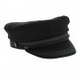ROSCOF Black Sailor Pea Coat Cap
