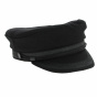 ROSCOF Black Sailor Pea Coat Cap