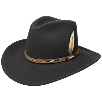 Black Vitafelt Western Hat - Stetson Reference: 9970 | Traclet Hat Shop