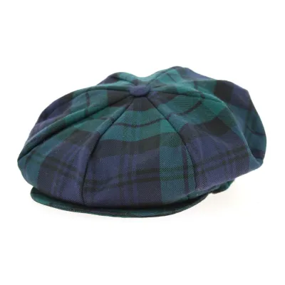Casquette Irlandaise A Carreaux Verte- Hanna Hats Reference : 9973 | Chapellerie Traclet