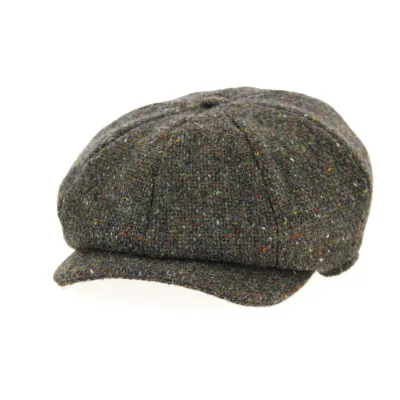 JP Tweed Wool Cap Brown - Hanna Hats Reference: 9974 | Chapellerie Traclet