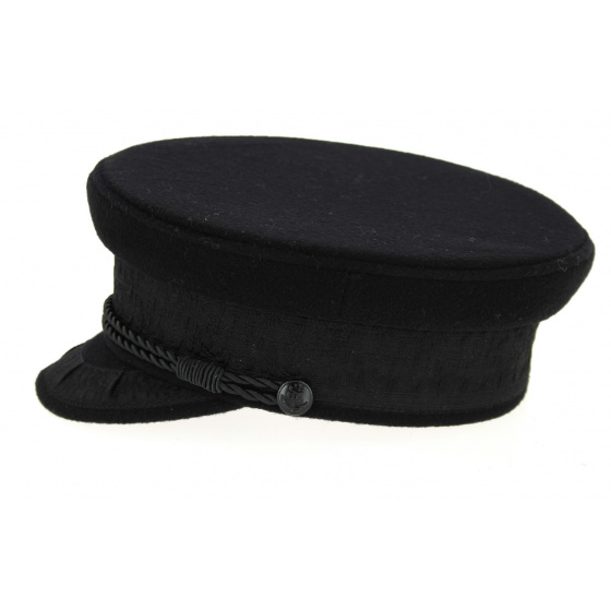 Prinz Heinrich Wool Sailor Cap Black - Traclet