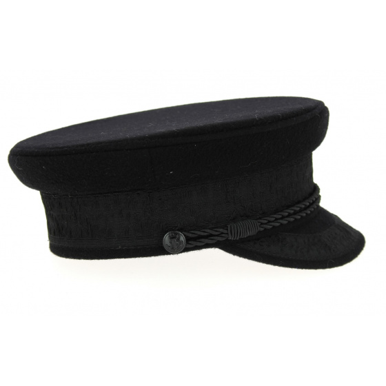 Prinz Heinrich Wool Sailor Cap Black - Traclet