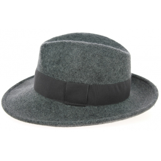 Gray Wool Felt Fedora Hat Vanador - Traclet
