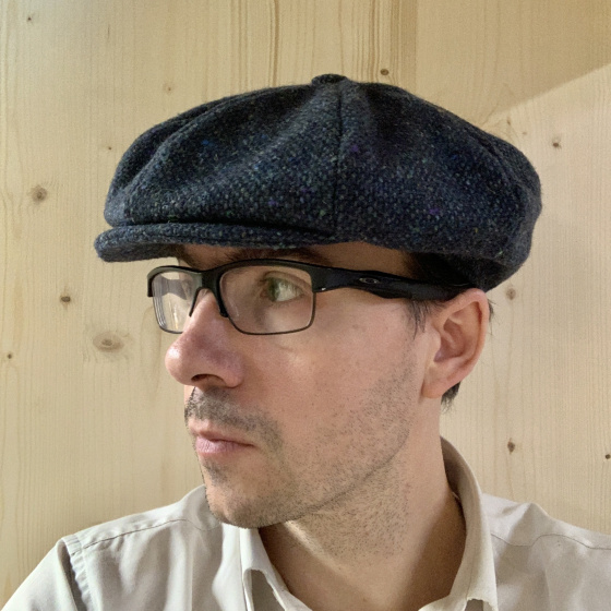 Clonmel Mottled Blue Irish Cap - Hanna Hats Clonmel Mottled Blue Irish Cap - Hanna Hats